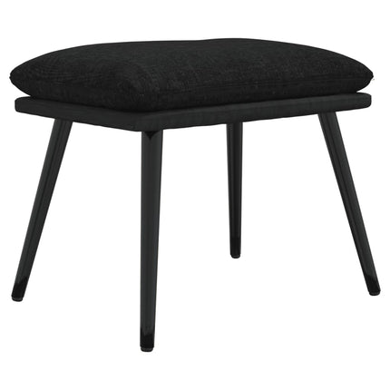 fodskammel 45x29,5x35 cm stof og kunstlæder sort
