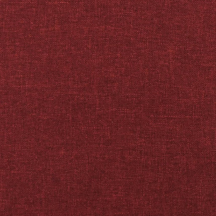 fodskammel 45x29,5x35 cm stof og kunstlæder vinrød