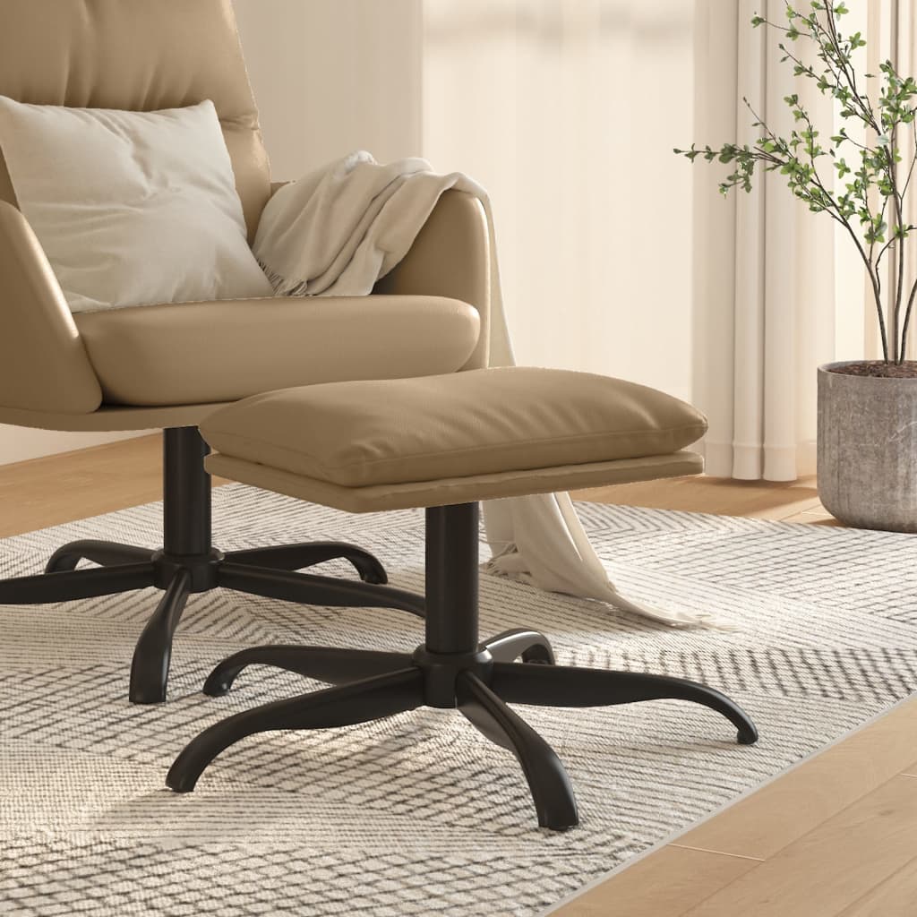 Fodskammel 60x60x36 Cm Kunstlæder Cappuccino - Vidaxl