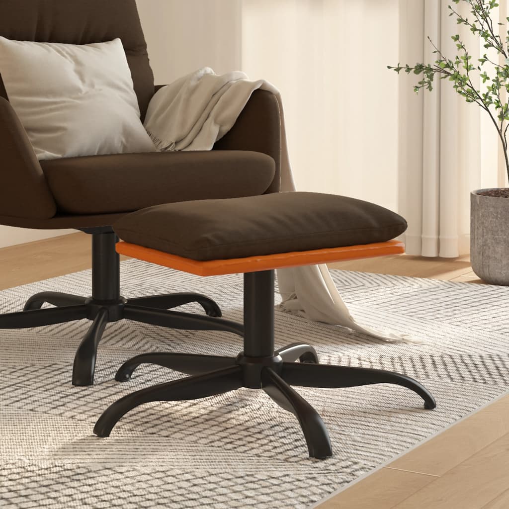 Fodskammel 60x60x36 Cm Stof Og Kunstlæder Brun - Vidaxl