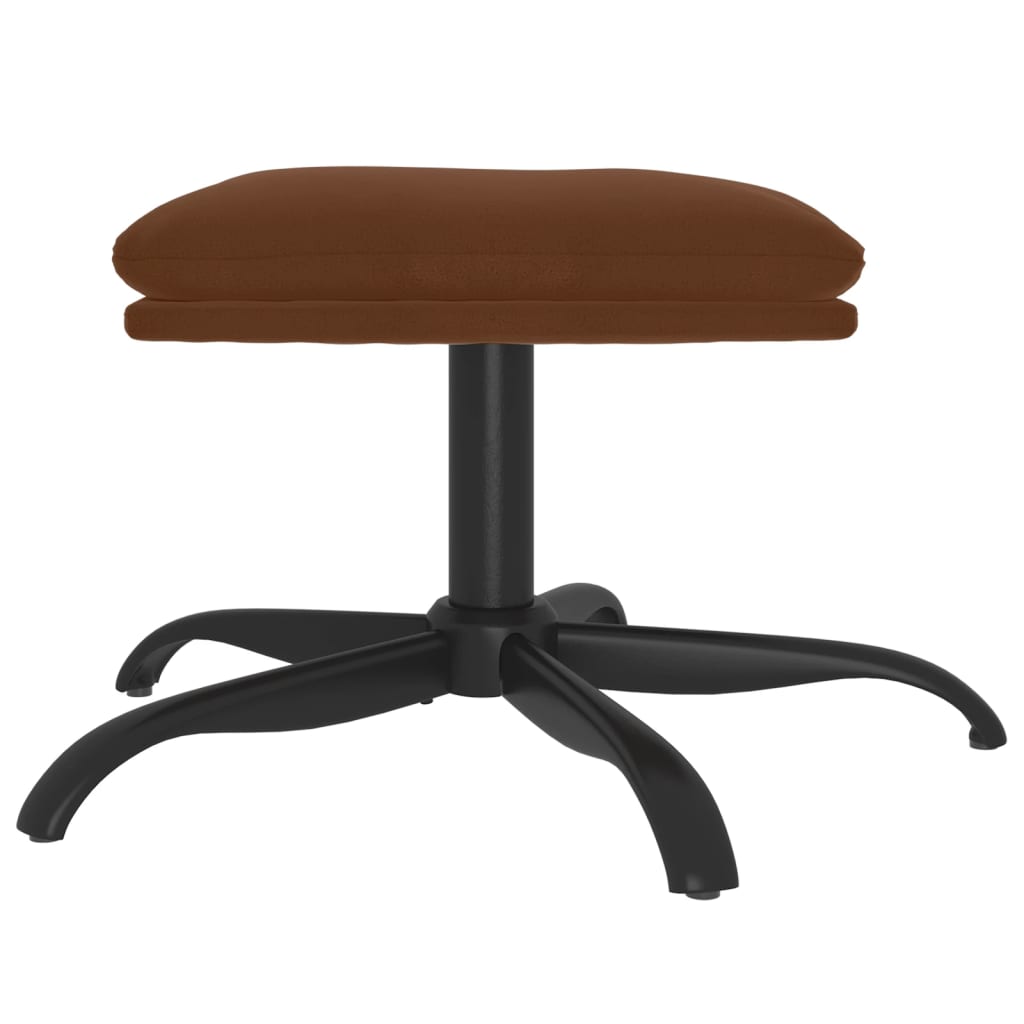 fodskammel 60x60x36 cm mikrofiberstof brun
