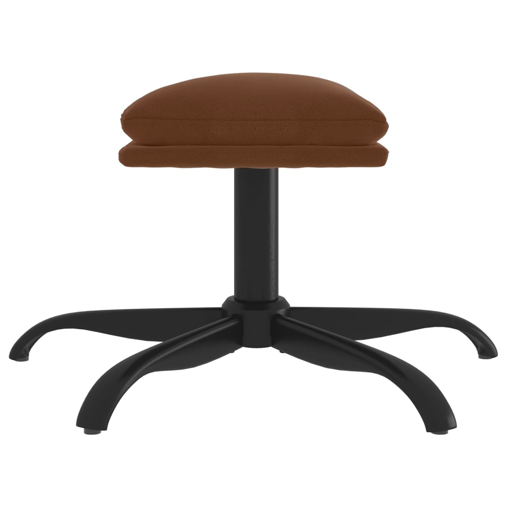 fodskammel 60x60x36 cm mikrofiberstof brun