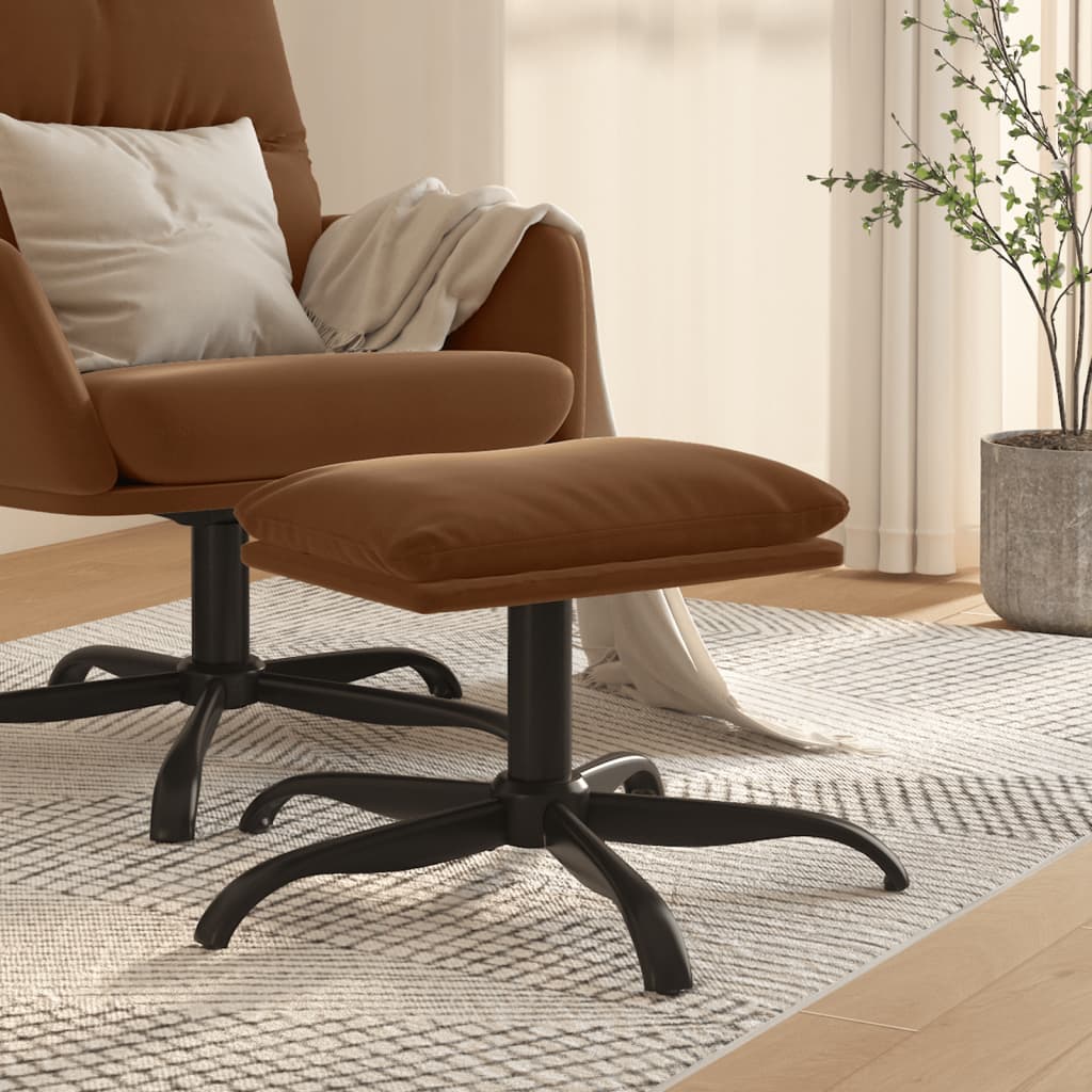 fodskammel 60x60x36 cm mikrofiberstof brun