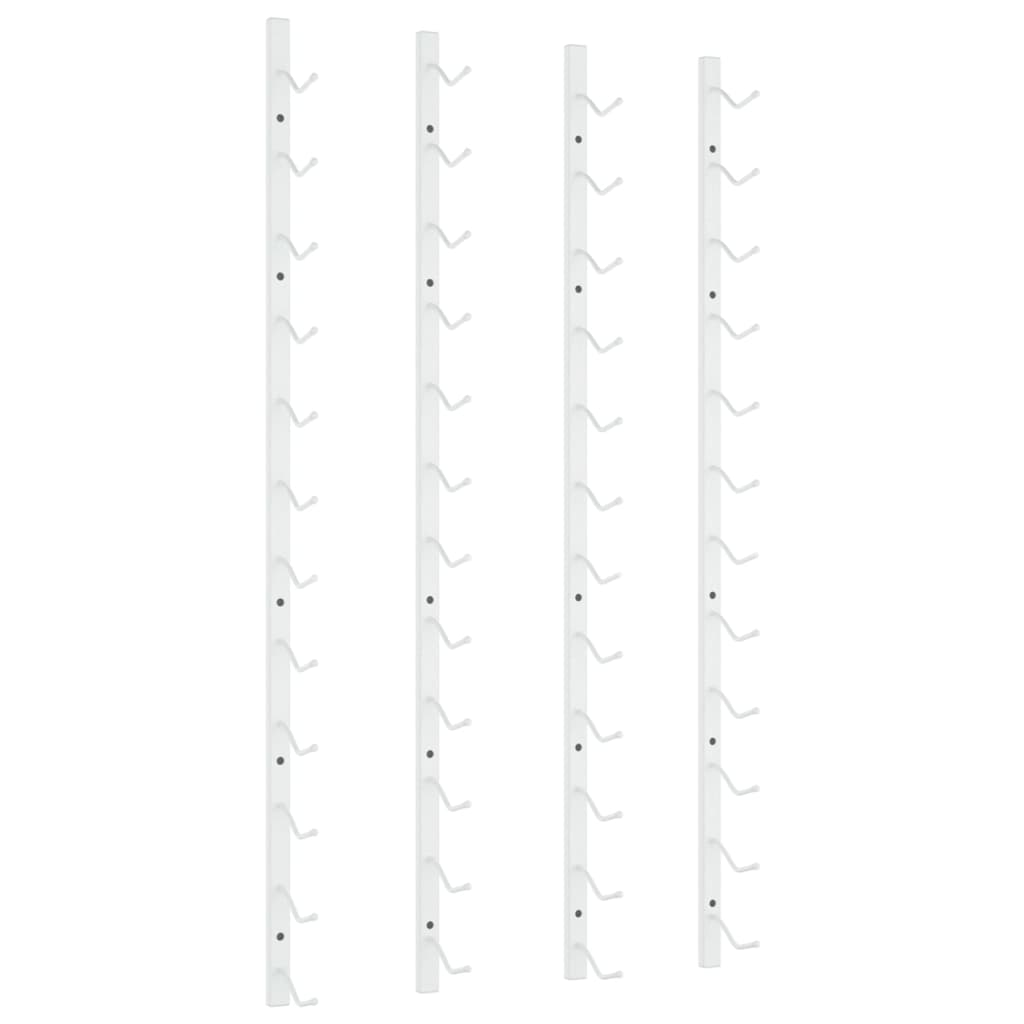 væghængte vinreoler 2 stk. til 12 flasker jern hvid