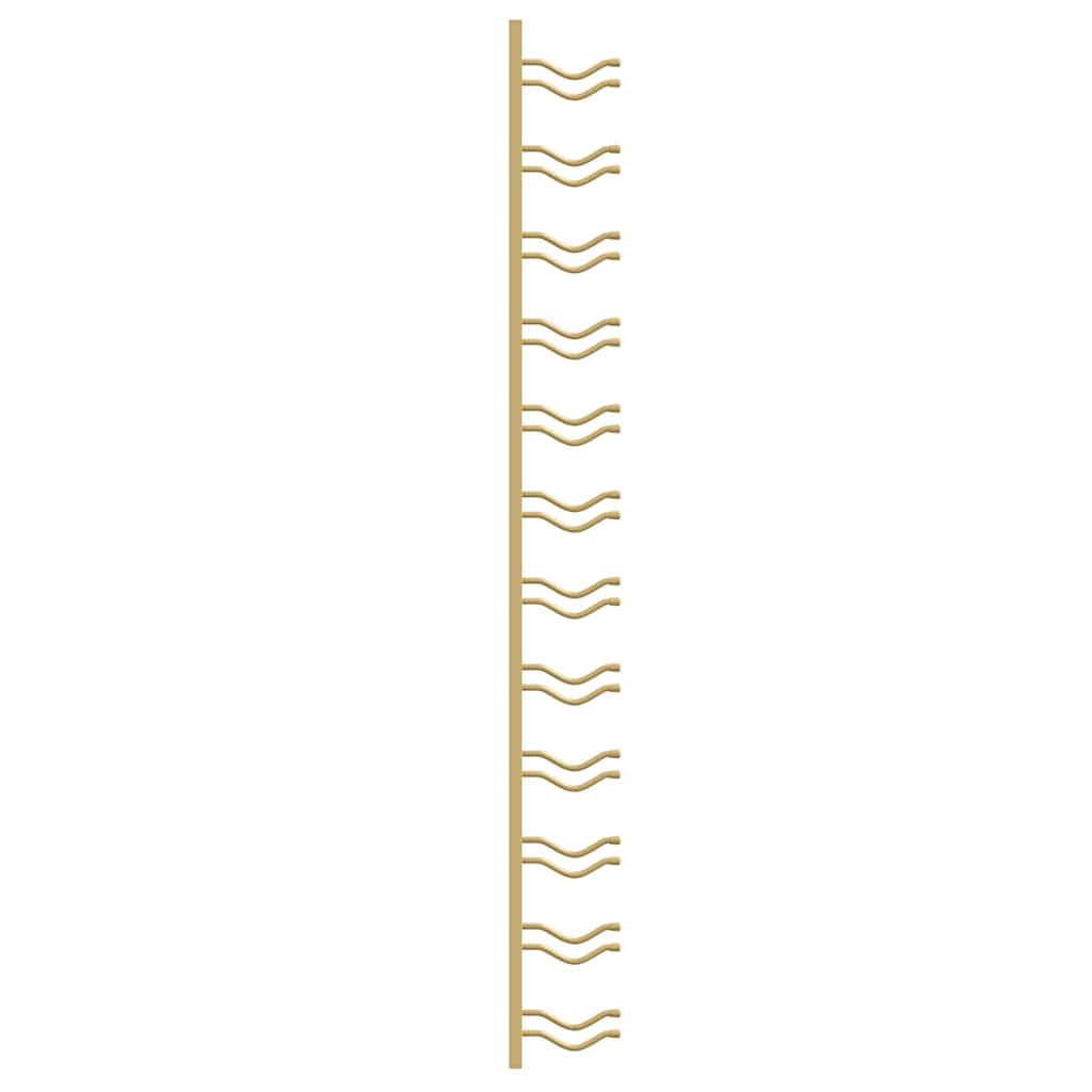 væghængte vinreoler 2 stk. til 12 flasker jern guldfarvet