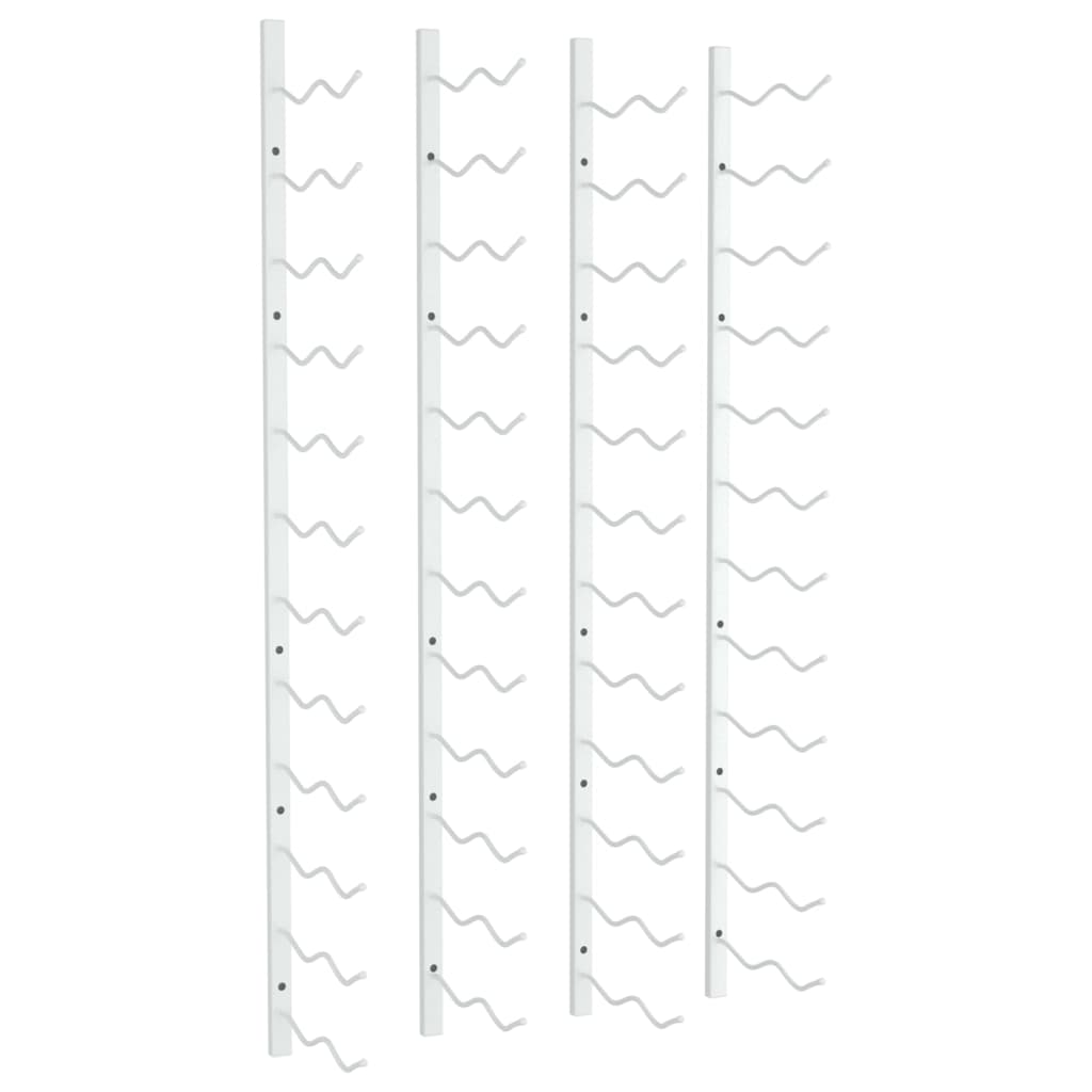 væghængte vinreoler 2 stk. til 24 flasker jern hvid