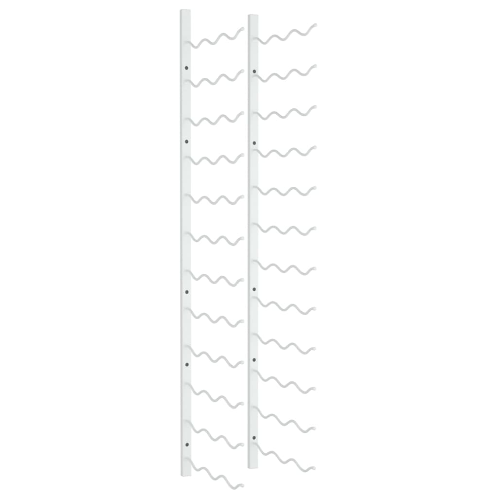 væghængt vinreol til 36 flasker jern hvid