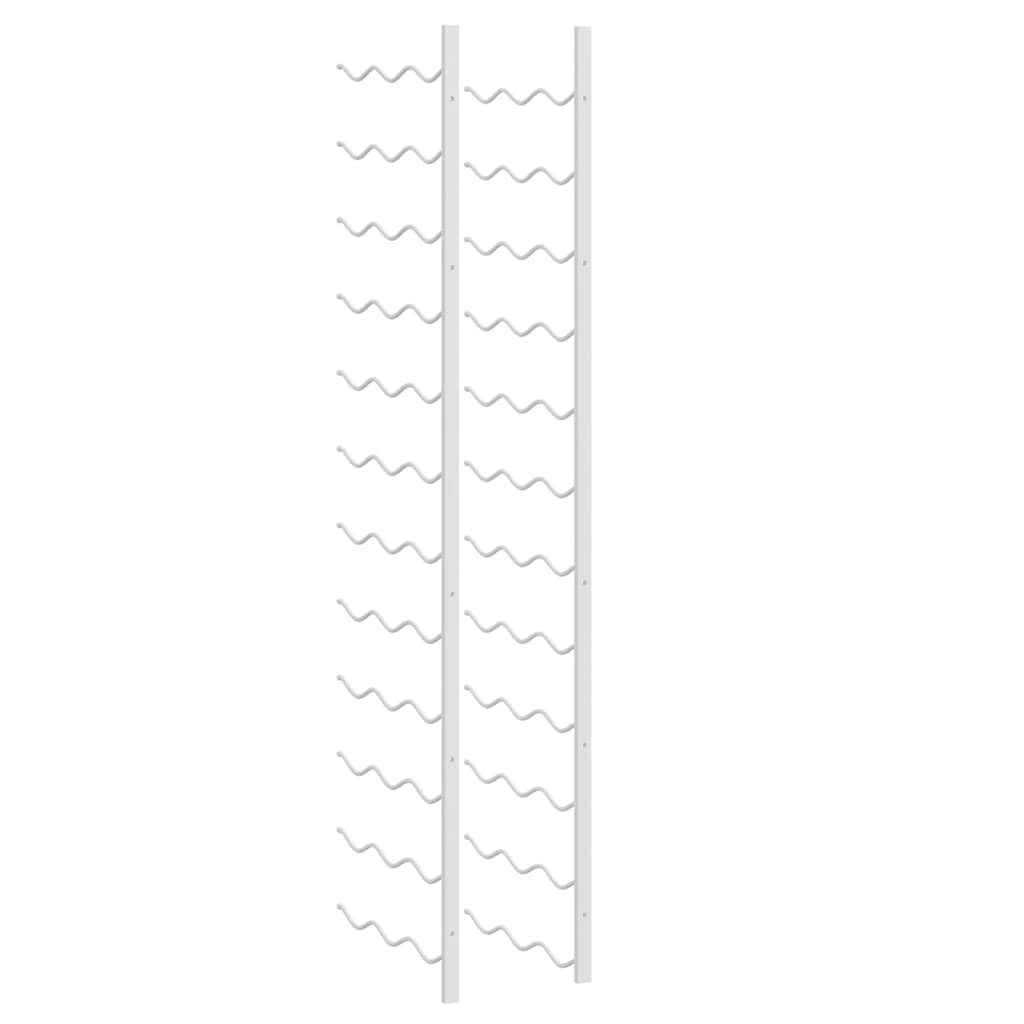 væghængt vinreol til 36 flasker jern hvid