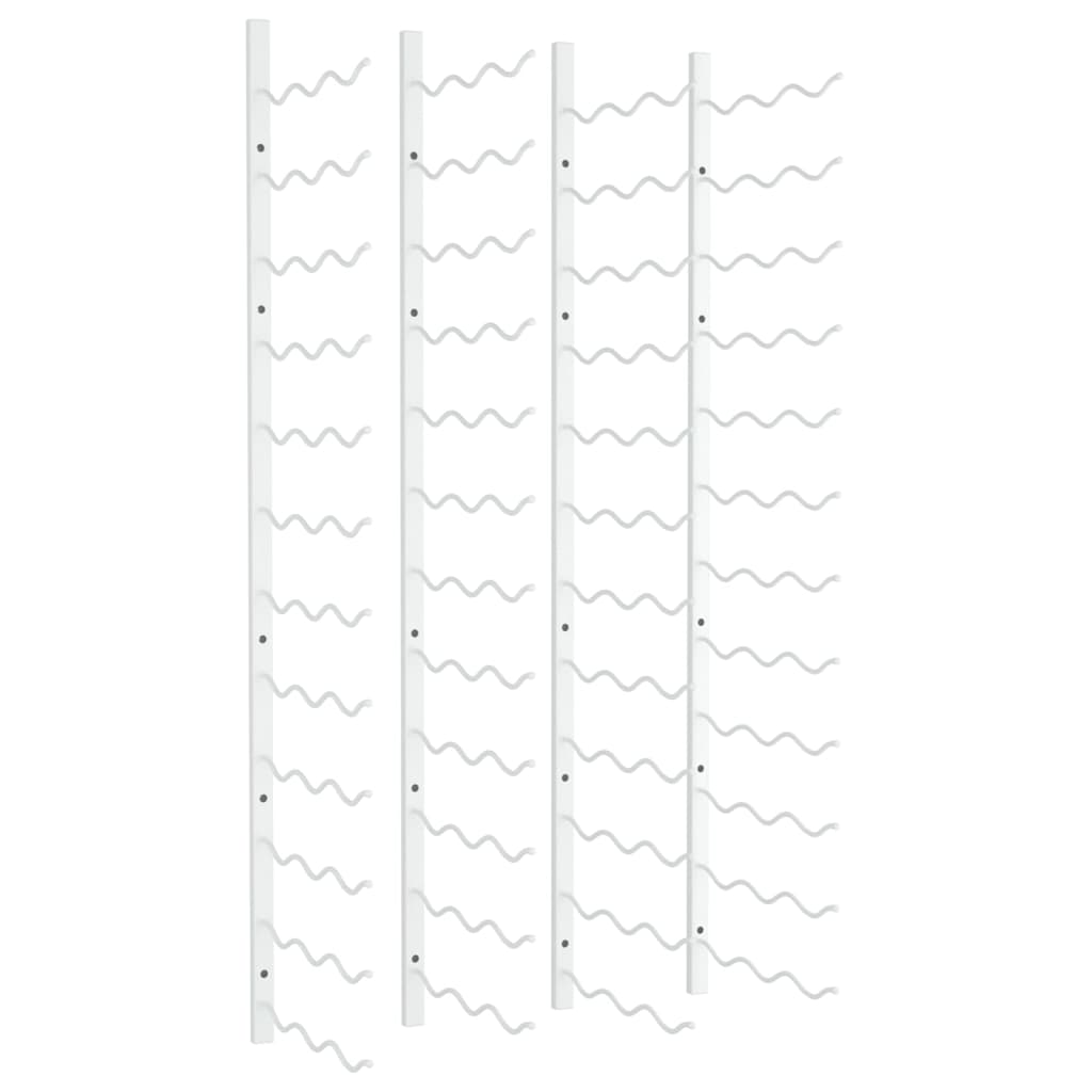 væghængte vinreoler 2 stk. til 36 flasker jern hvid