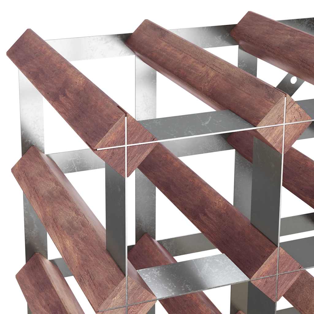 vinreol til 20 flasker massivt fyrretræ brun