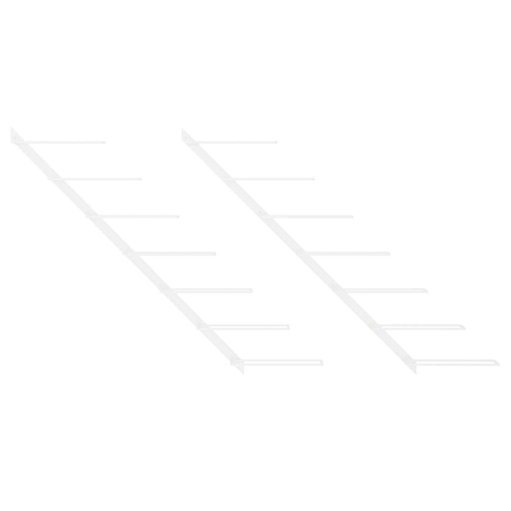 væghængte vinreoler til 7 flasker 2 stk. metal hvid