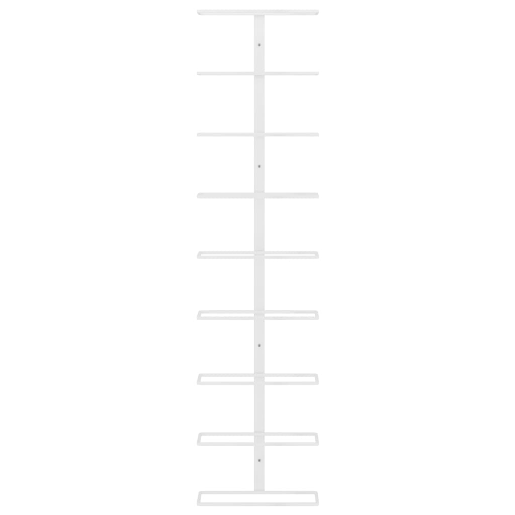 væghængt vinreol til 9 flasker jern hvid