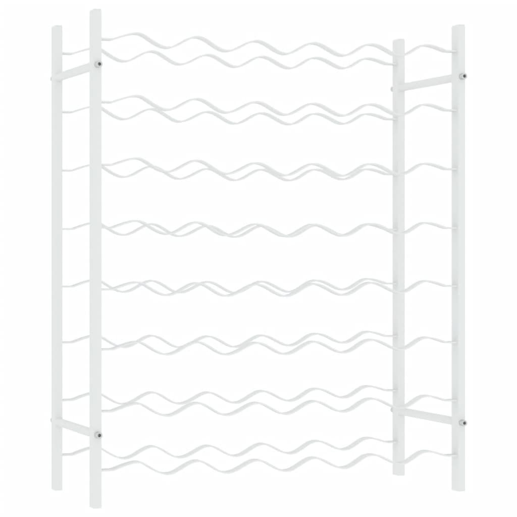 vinreol til 48 flasker metal hvid