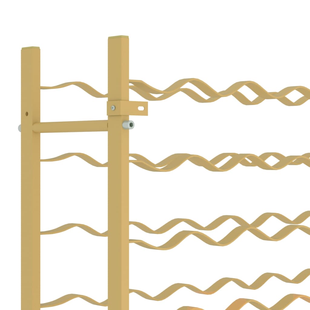 vinreol til 48 flasker metal guldfarvet