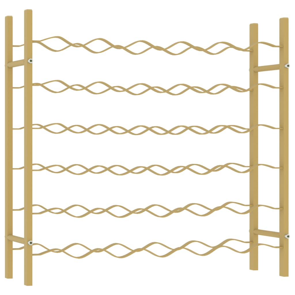 vinreol til 36 flasker metal guldfarvet