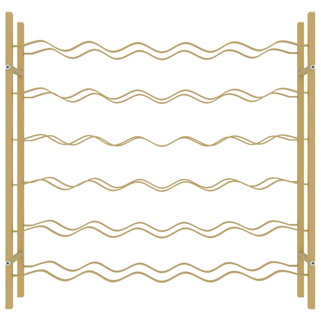 vinreol til 36 flasker metal guldfarvet