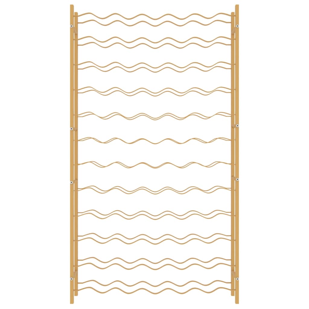 vinreol til 72 flasker metal guldfarvet