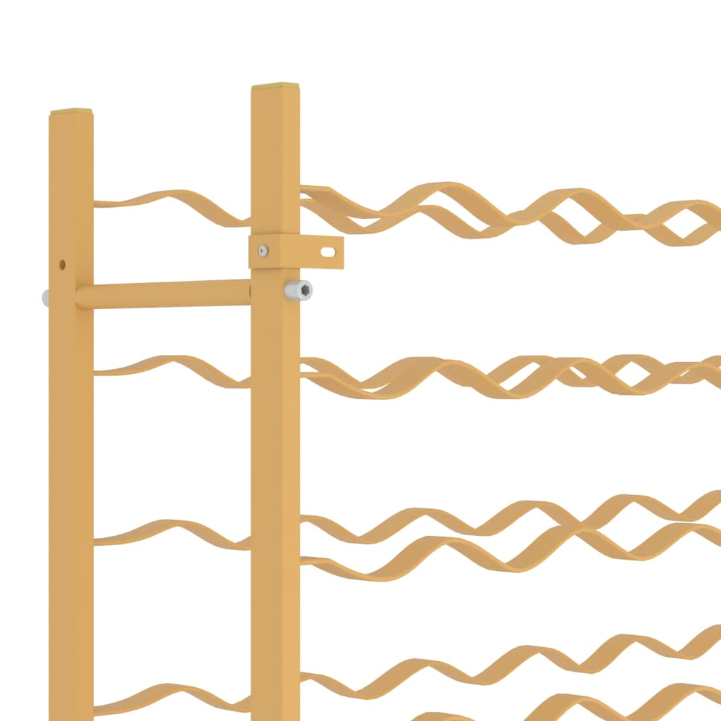 vinreol til 72 flasker metal guldfarvet