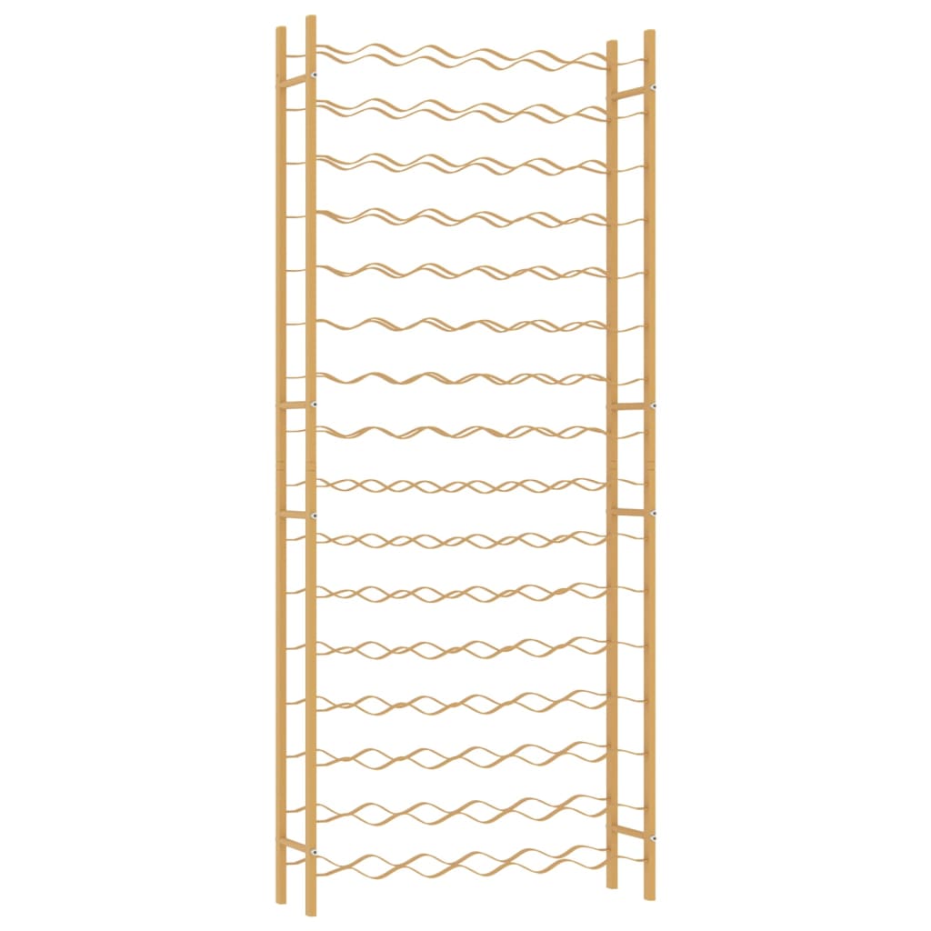 vinreol til 96 flasker metal guldfarvet