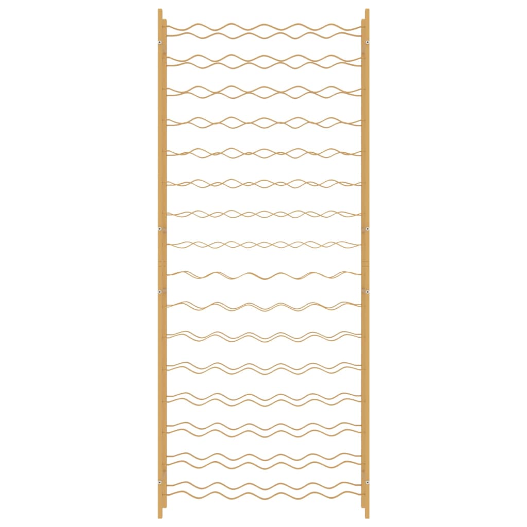 vinreol til 96 flasker metal guldfarvet