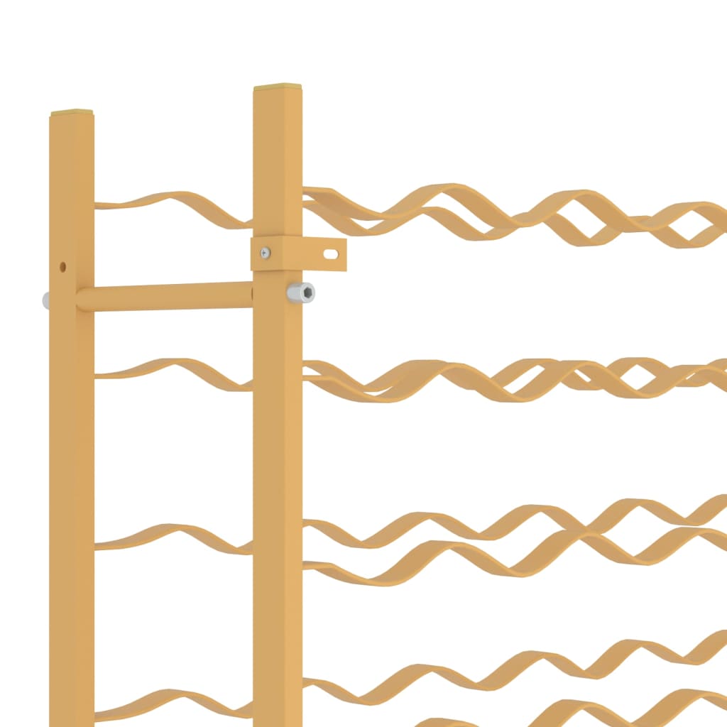 vinreol til 96 flasker metal guldfarvet