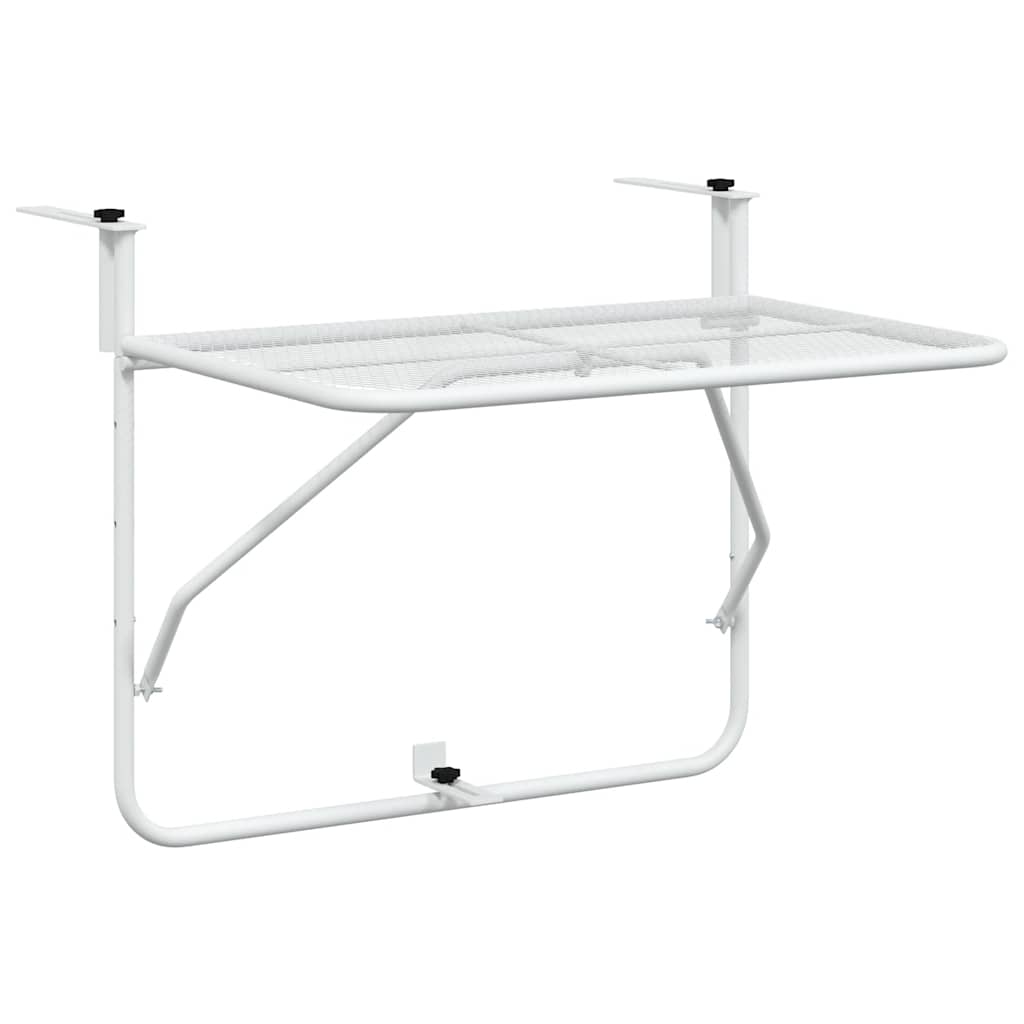 altanbord 60x40 cm stål hvid billede