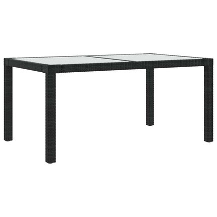 udendørs spisebordssæt 5 dele med hynder polyrattan sort
