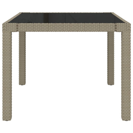 udendørs spisebordssæt 3 dele med hynder polyrattan beige