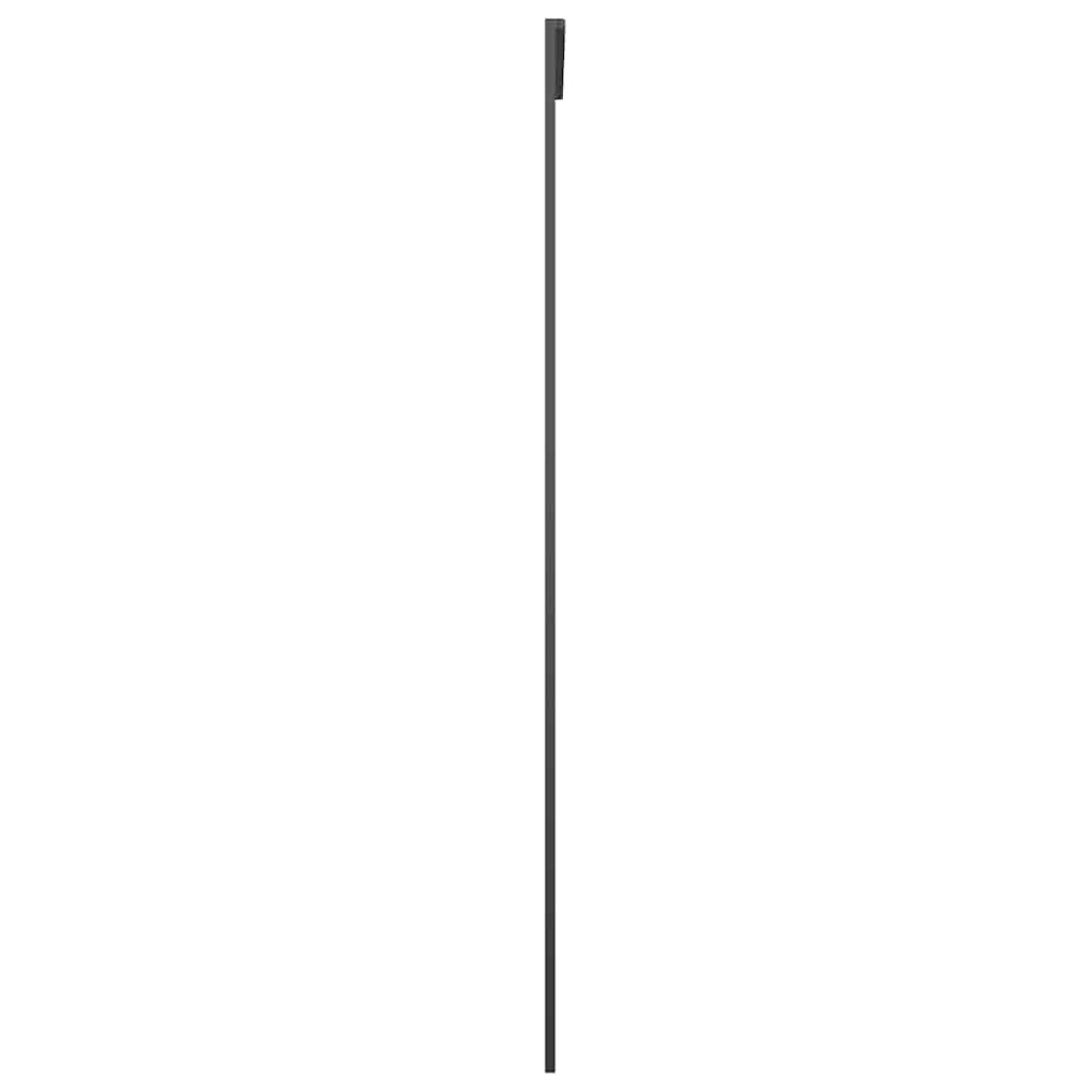 skydedør 76x205 cm hærdet glas og aluminium sort
