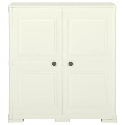 plastikskab 79x43x85,5 cm trædesign vaniljehvid
