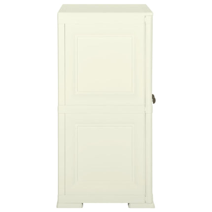 plastikskab 79x43x85,5 cm trædesign vaniljehvid