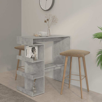 barbord m. stativ 100x50x101,5 cm konstrueret træ betongrå