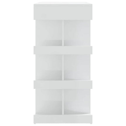 barbord med opbevaringsstativ 100x50x101,5 cm hvid højglans