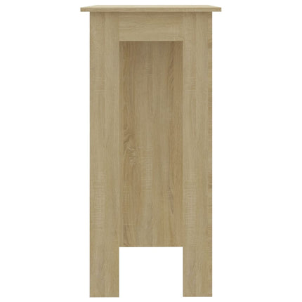 barbord med hylde 102x50x103,5 cm konstrueret træ sonoma-eg