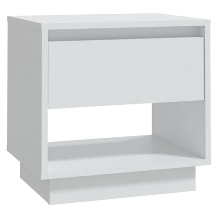 sengebord 45x34x44 cm konstrueret træ hvid