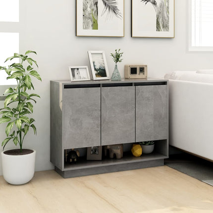 skænk 97x31x75 cm konstrueret træ betongrå