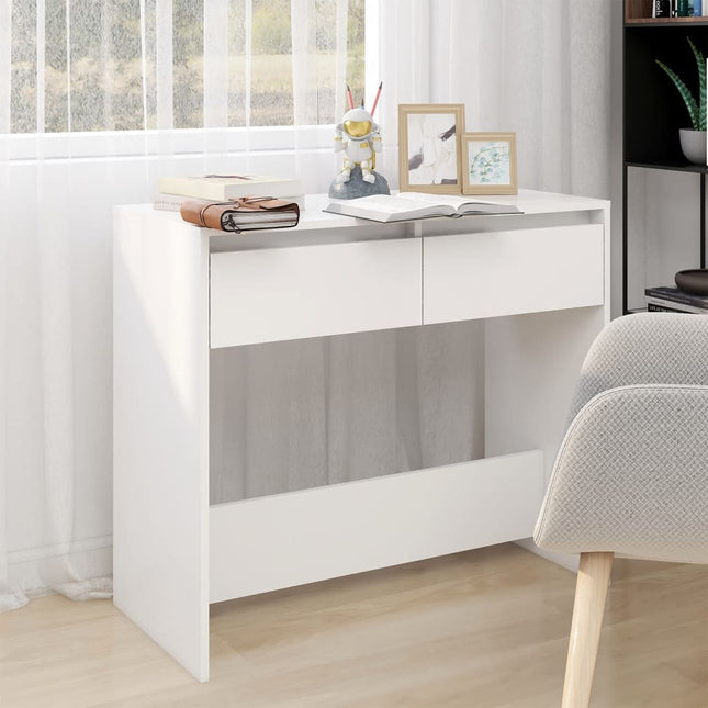 konsolbord 89x41x76,5 cm konstrueret træ hvid