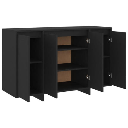 skænk 120x41x75 cm konstrueret træ sort