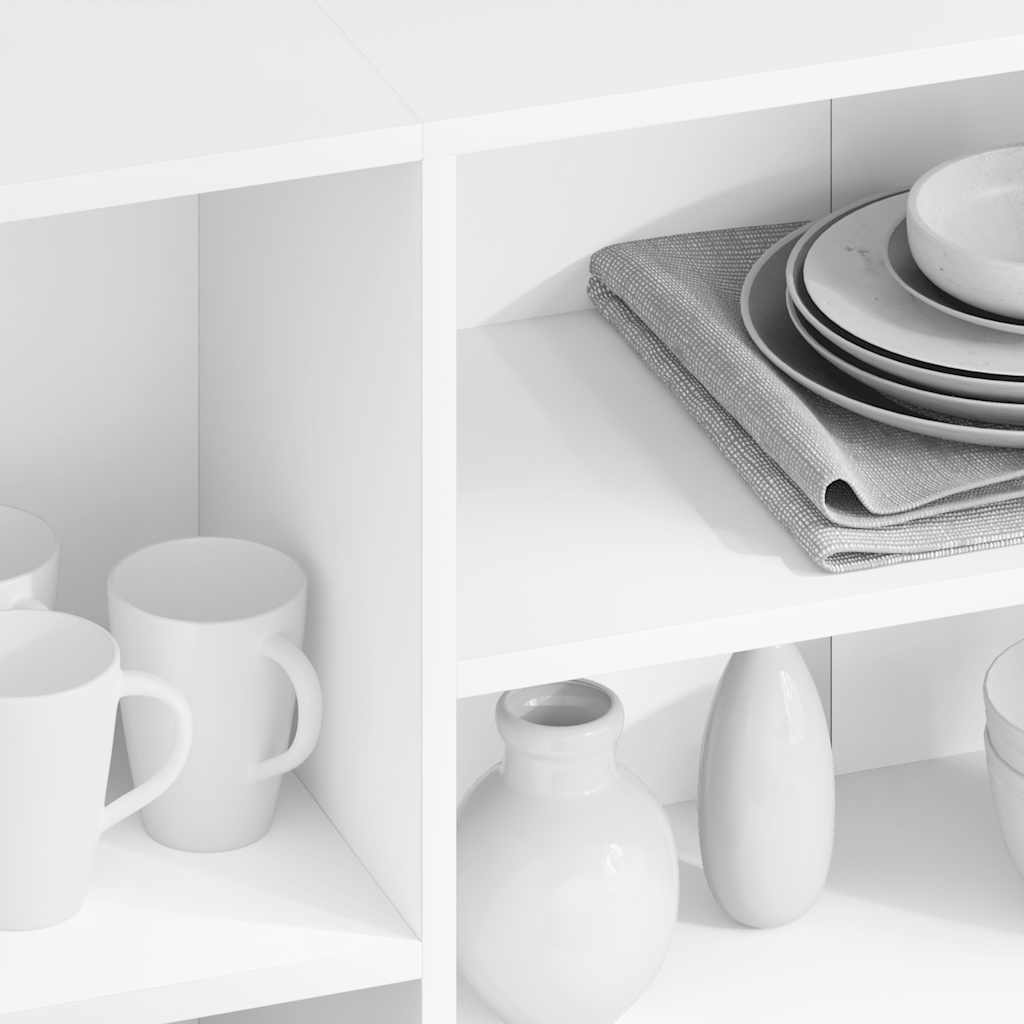 skænk 120x30x75 cm konstrueret træ hvid