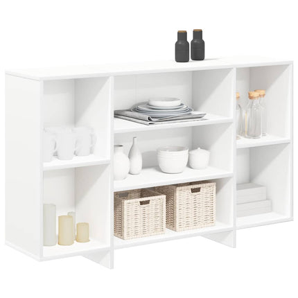 skænk 120x30x75 cm konstrueret træ hvid