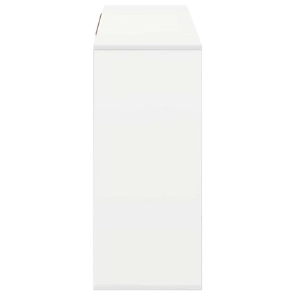 skænk 120x30x75 cm konstrueret træ hvid