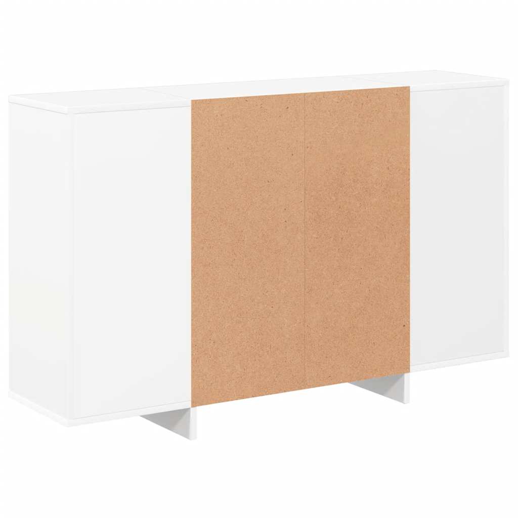 skænk 120x30x75 cm konstrueret træ hvid