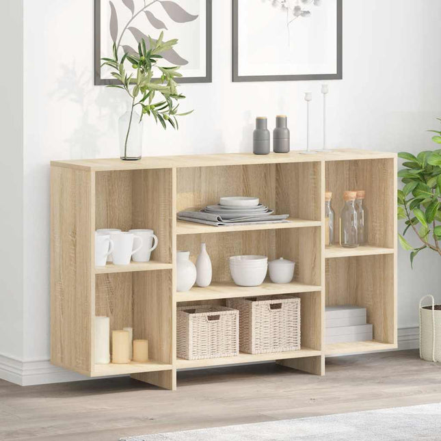 skænk 120x30x75 cm konstrueret træ sonoma-eg