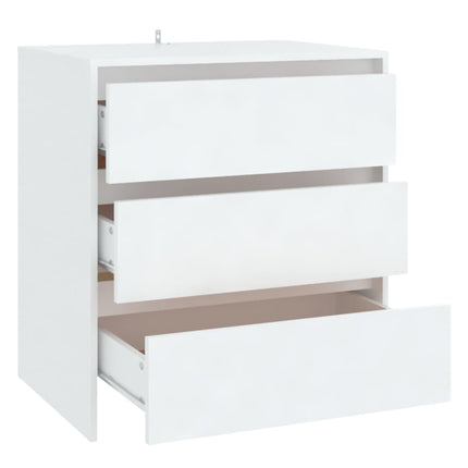 skænk 70x41x75 cm konstrueret træ hvid