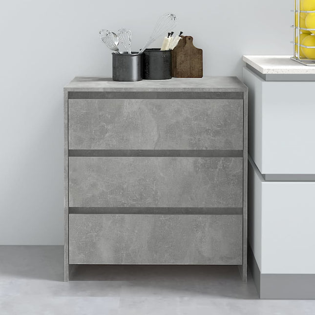 skænk 70x41x75 cm konstrueret træ betongrå