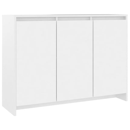skænk 102x33x75 cm konstrueret træ hvid