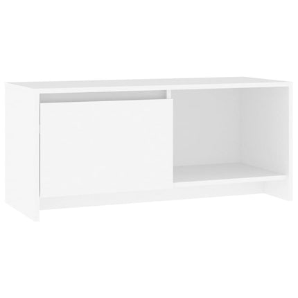 tv-bord 90x35x40 cm konstrueret træ hvid