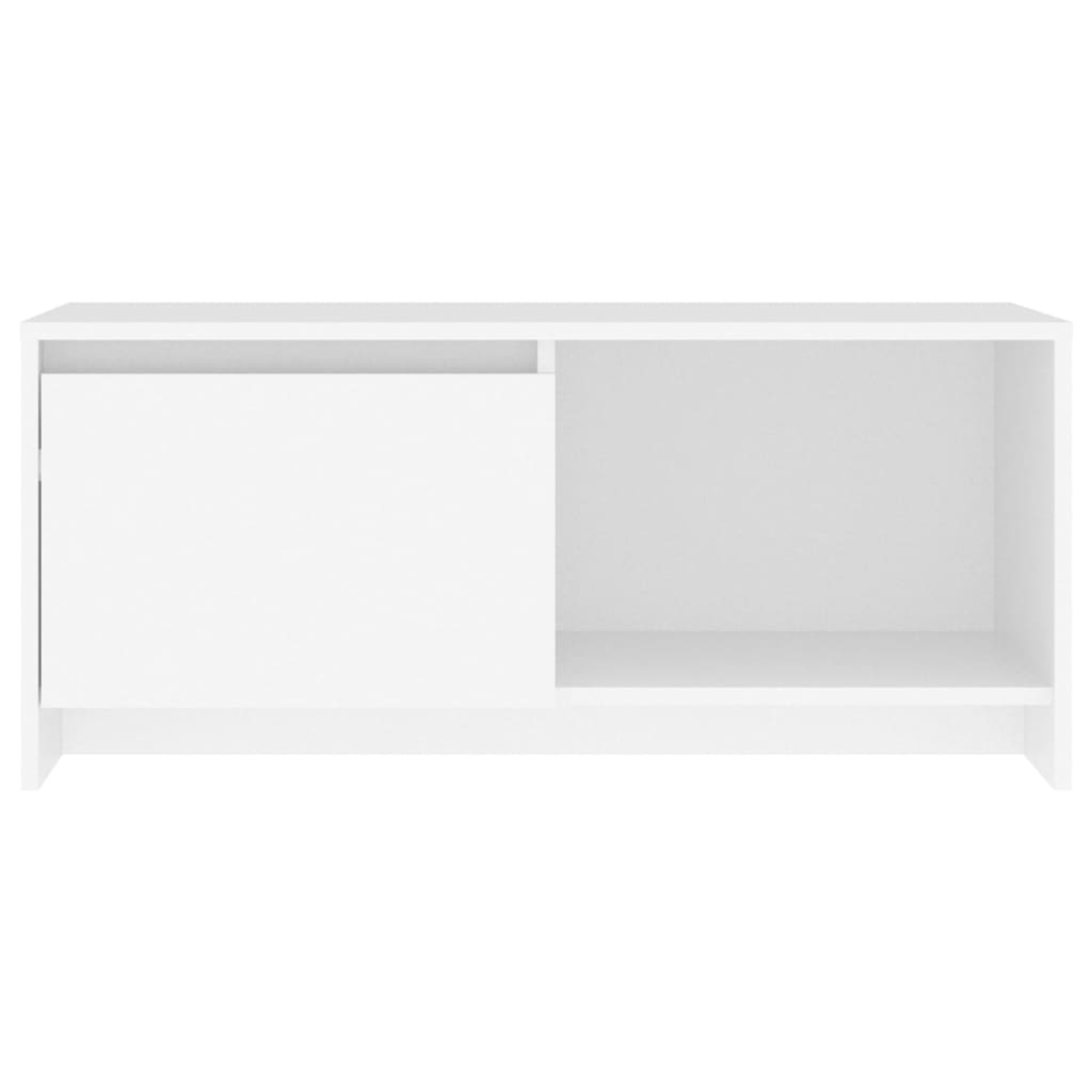 tv-bord 90x35x40 cm konstrueret træ hvid
