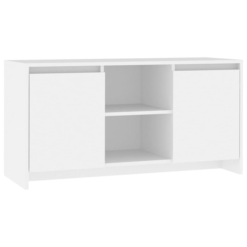 tv-bord 102x37,5x52,5 cm konstrueret træ hvid