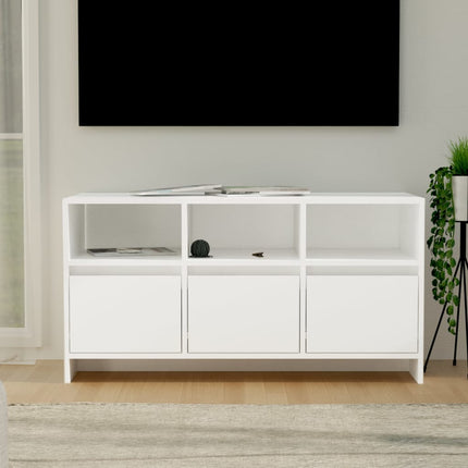tv-bord 102x37,5x52,5 cm konstrueret træ hvid
